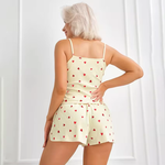 Sleeveless Heart Print Pyjama Set